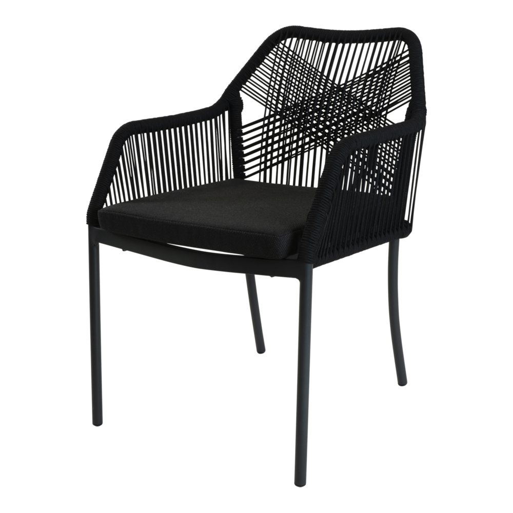 Outdoor Living - Stapelstoel Akita zwart