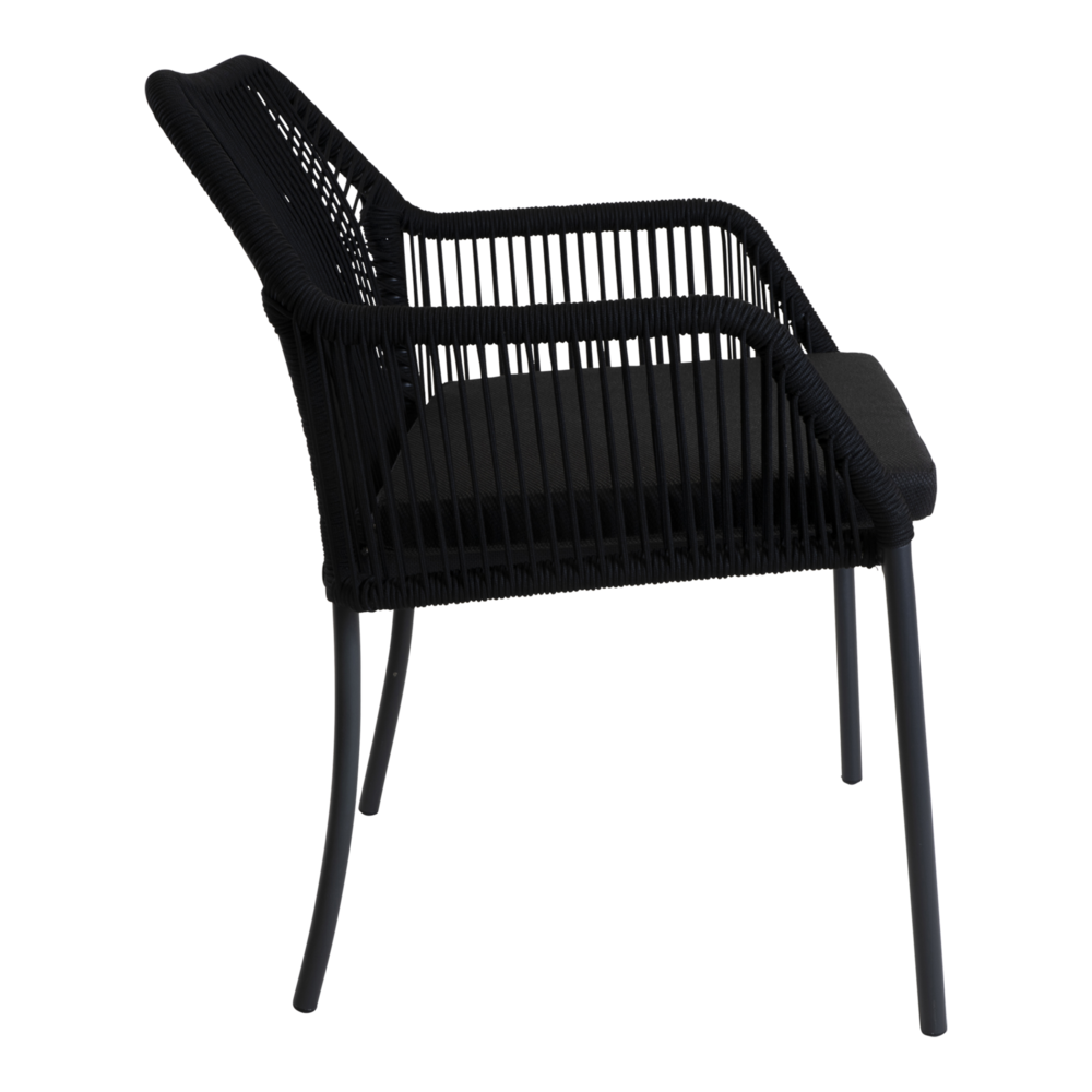 Outdoor Living - Stapelstoel Akita zwart