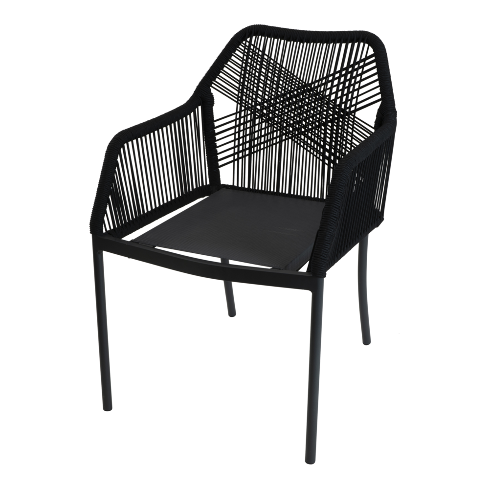 Outdoor Living - Stapelstoel Akita zwart
