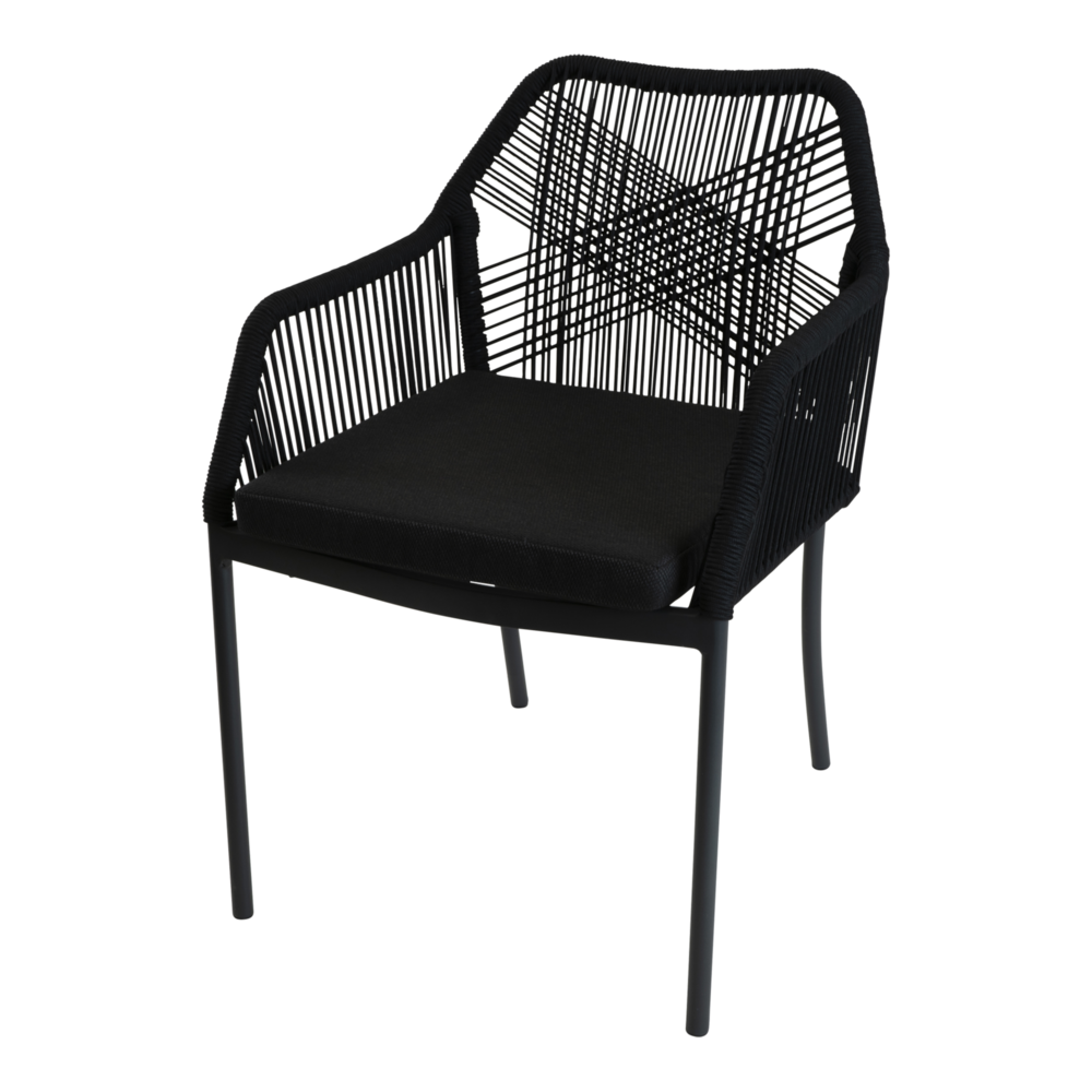 Outdoor Living - Stapelstoel Akita zwart