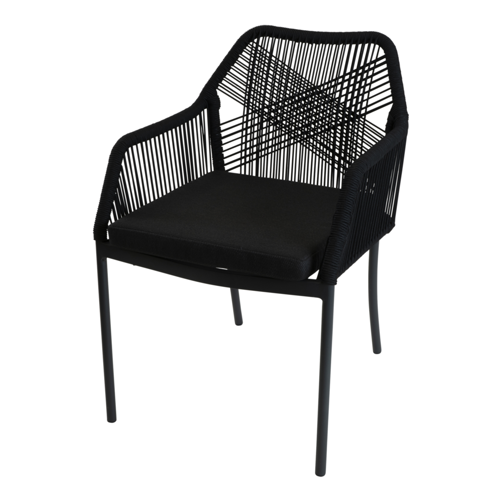Outdoor Living - Stapelstoel Akita zwart