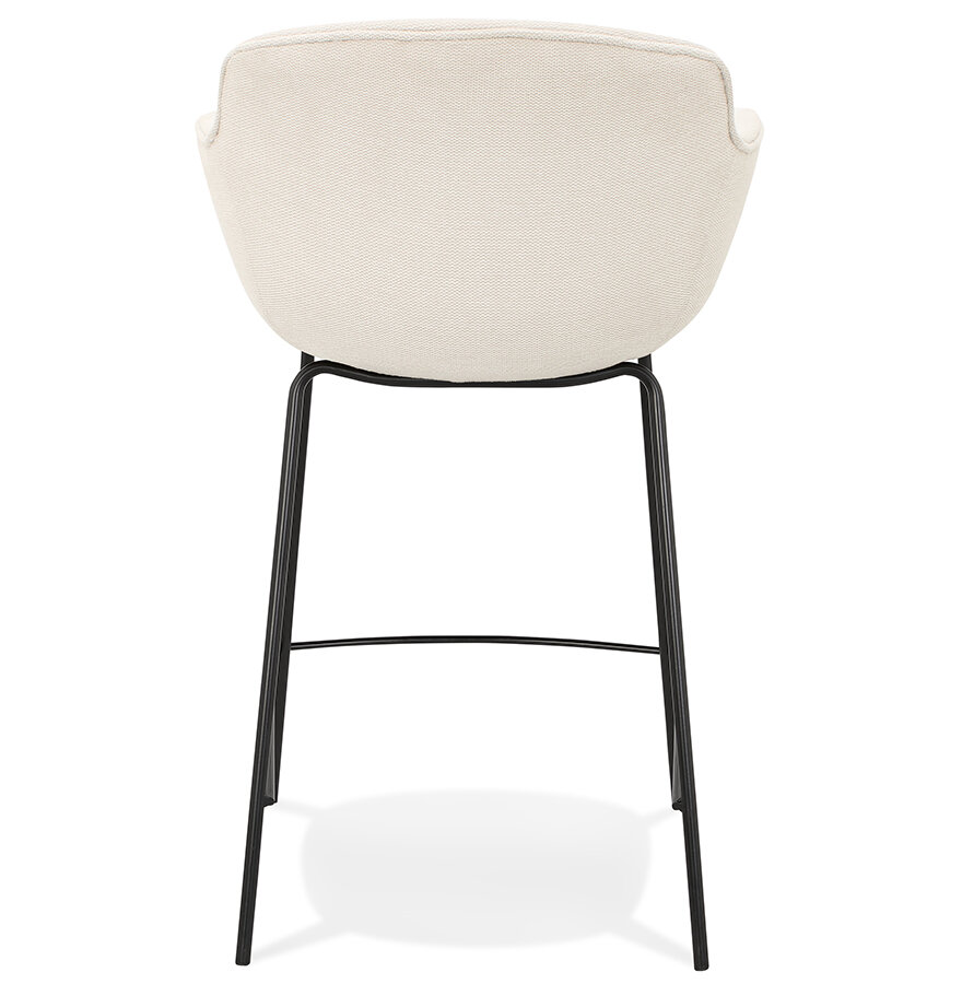 Maysun - Halfhoge barkruk &#039;AMERICA MINI&#039; van beige stof
