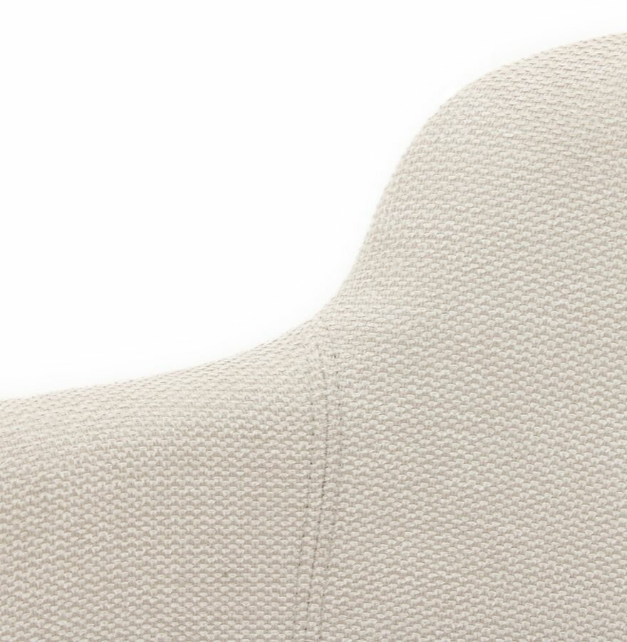 Barkruk &#039;AMERICA&#039; van beige stof met armleuningen