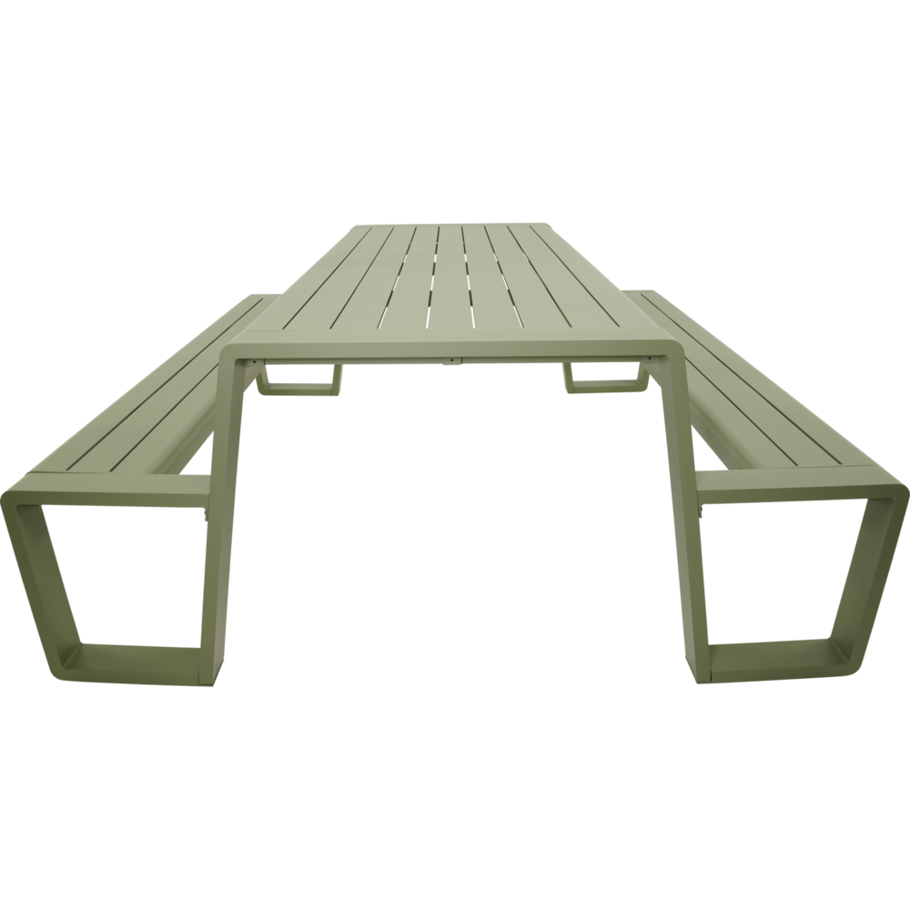 Outdoor Living &ndash; Picknickset Estilo zachtgroen 220 cm