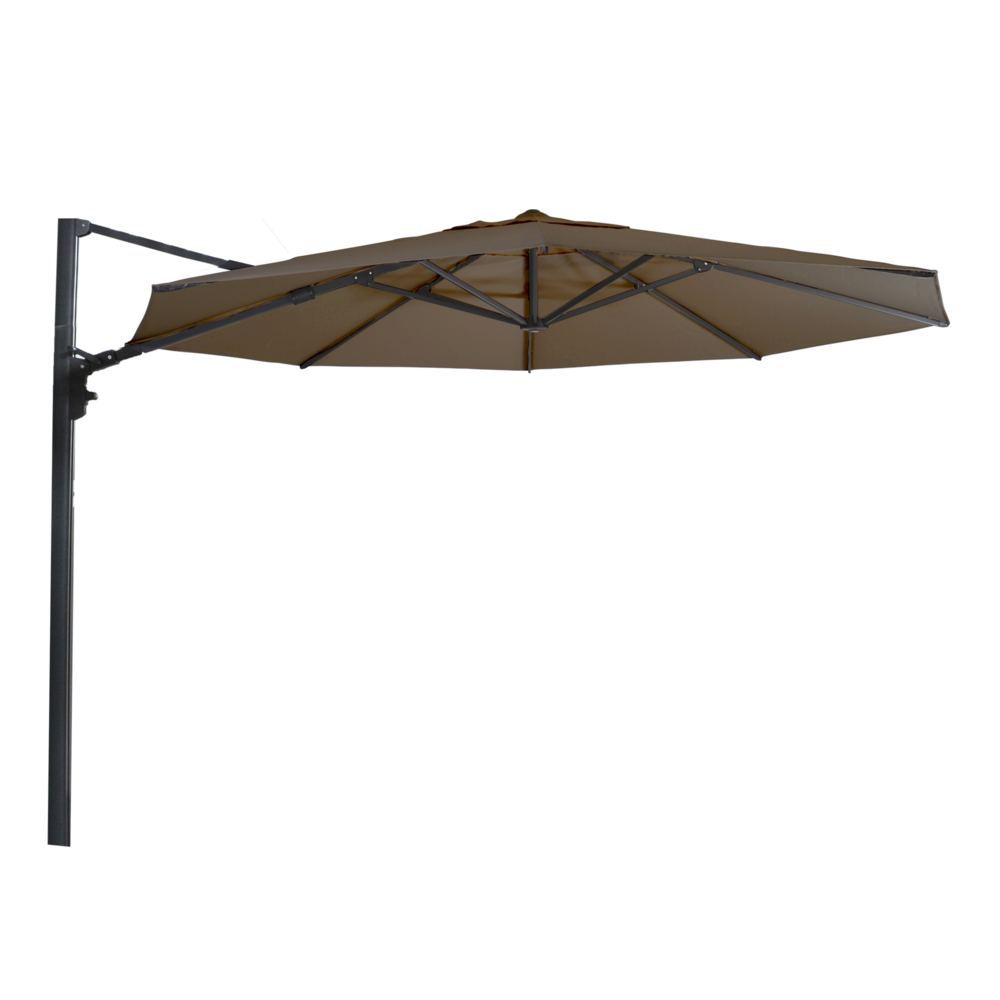 Outdoor Living &ndash; Zweefparasol Virgo Up taupe &Oslash;3,5mtr