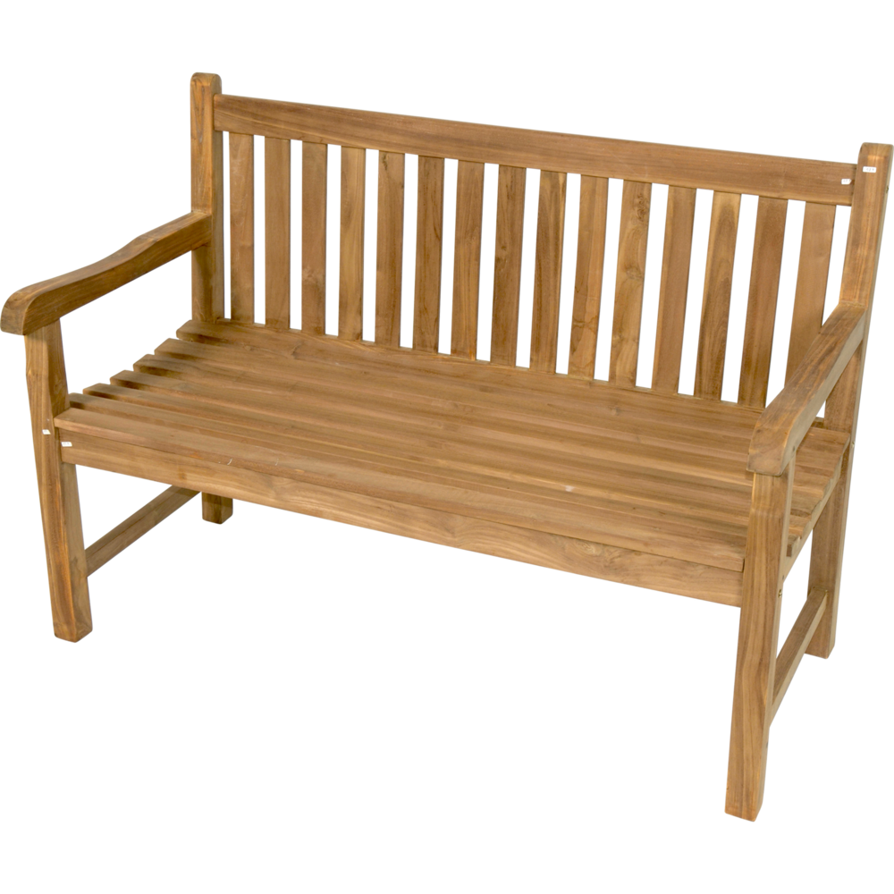 Outdoor Living - Tuinbank teak rechte rug 130cm