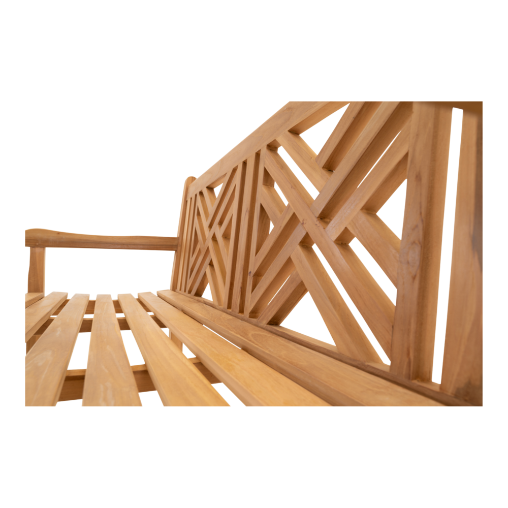 Outdoor Living - Tuinbank teak Cross 150cm