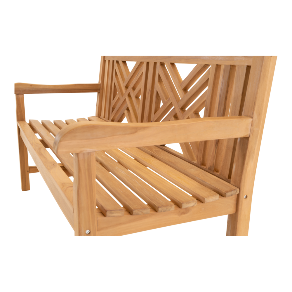 Outdoor Living - Tuinbank teak Cross 150cm