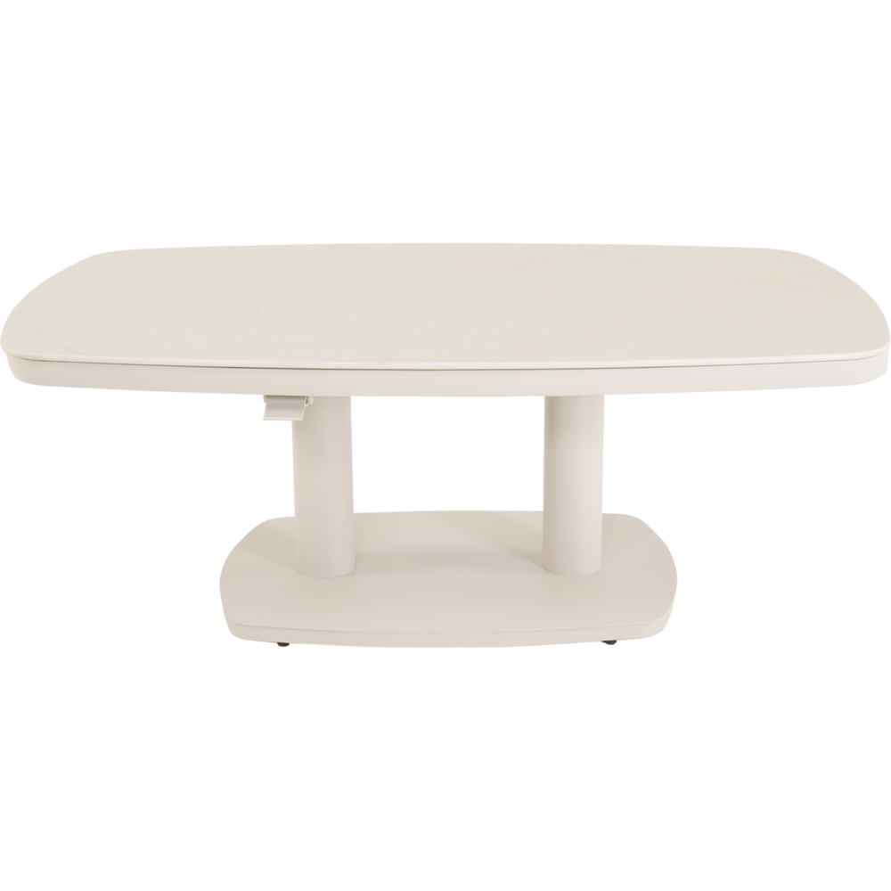 Outdoor Living - Loungetafel verstelbaar Geneva Crema Deens ovaal 135x83cm