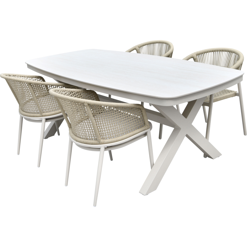 Outdoor Living - Tafel Davos Crema Deens ovaal 200x100cm