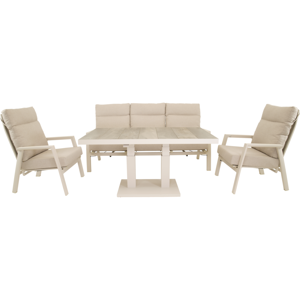 Outdoor Living - Loungetafel verstelbaar Prato Crema 140x85cm