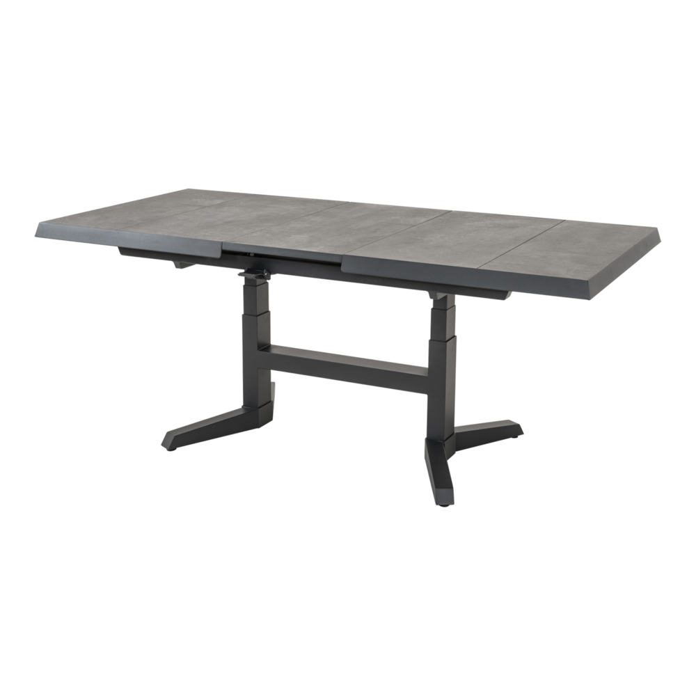 Outdoor Living -  Uittrektafel verstelbaar Murcia Negro 143183x88x5474cm