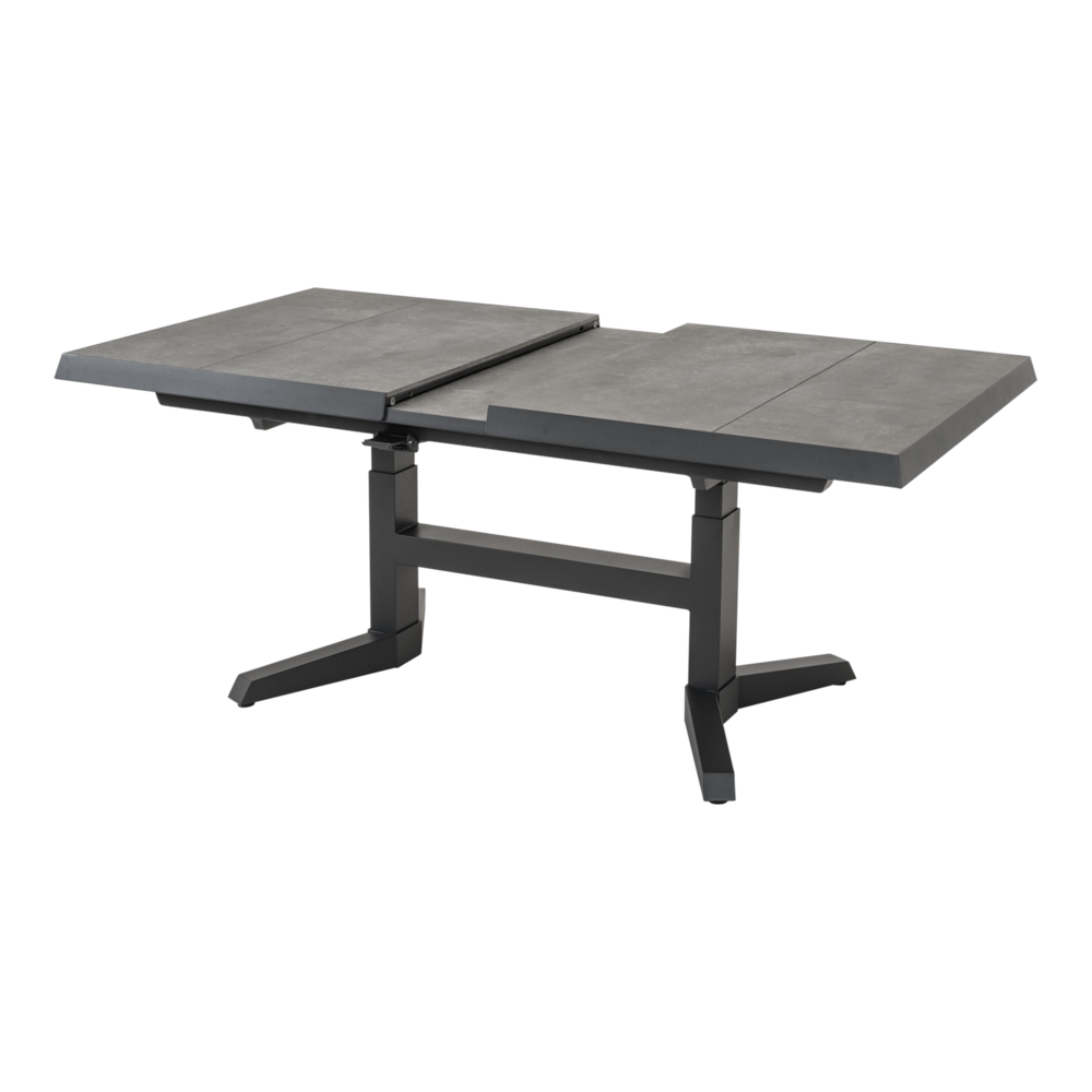 Outdoor Living -  Uittrektafel verstelbaar Murcia Negro 143183x88x5474cm
