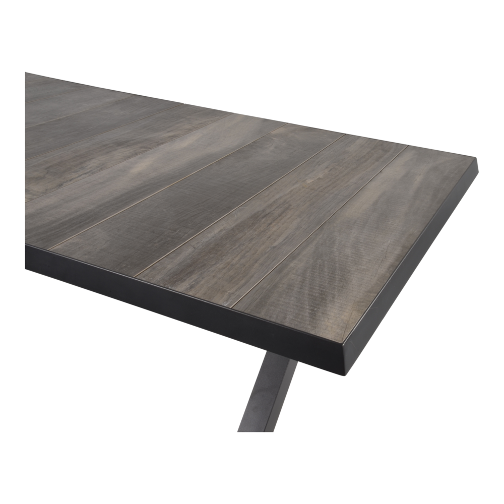 Outdoor Living - Uittrektafel Castilla Negro met kruispoot 204264x102cm