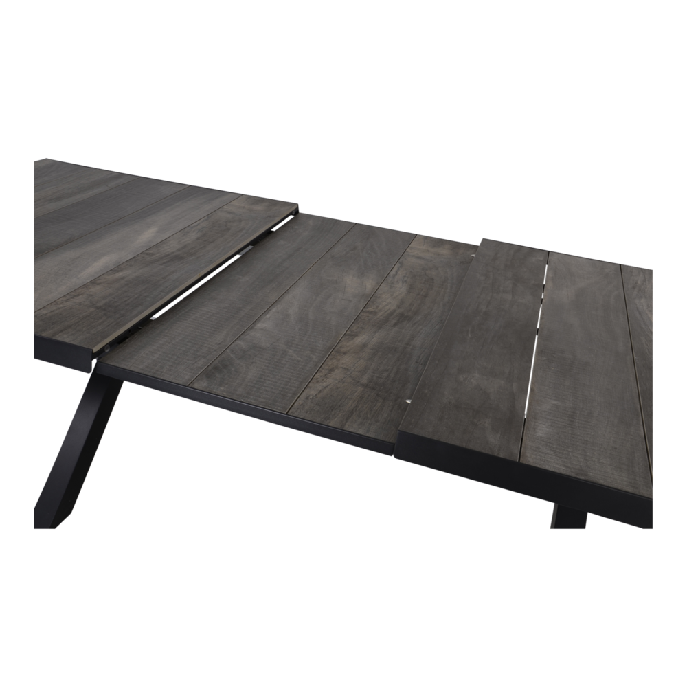 Outdoor Living - Uittrektafel Castilla Negro met kruispoot 204264x102cm
