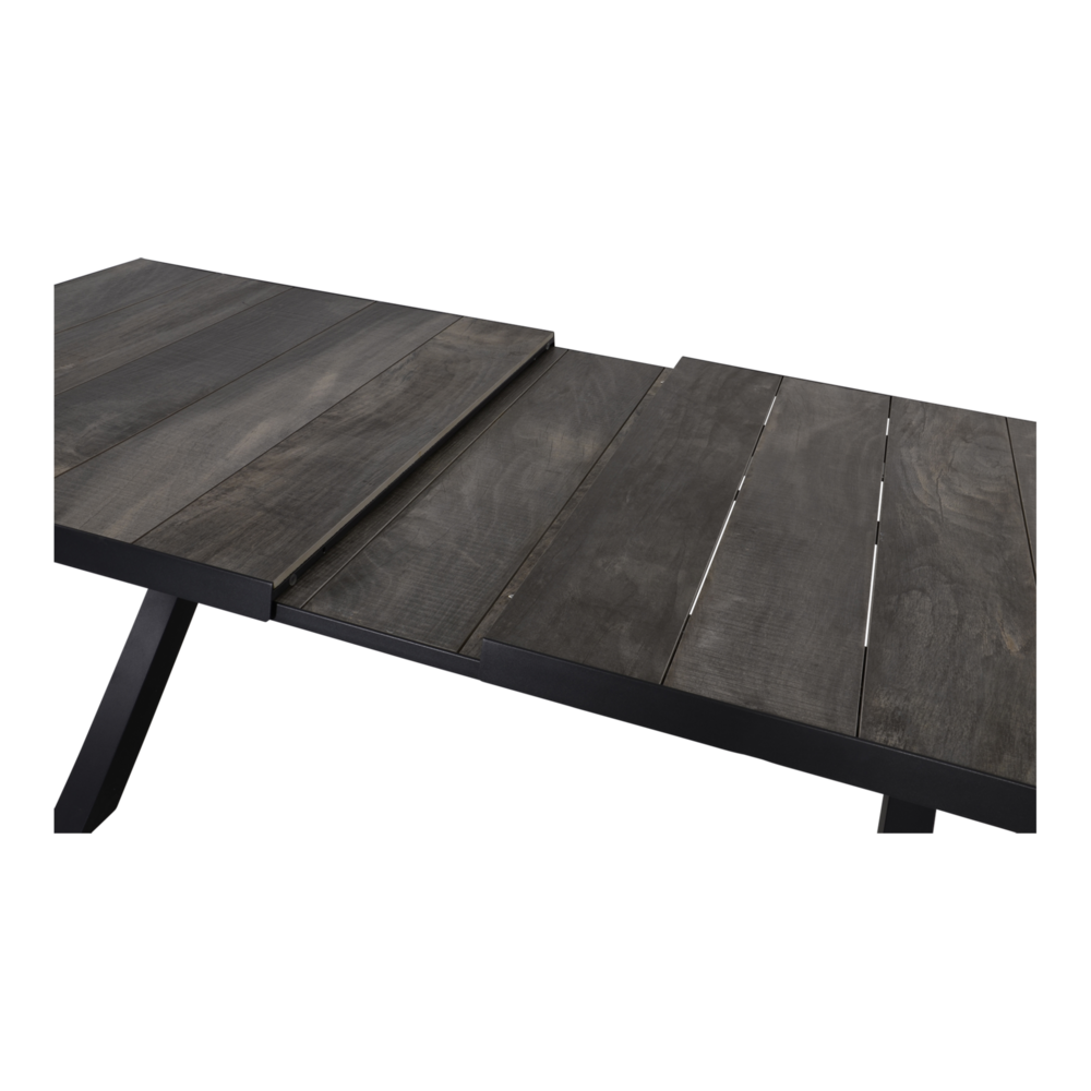 Outdoor Living - Uittrektafel Castilla Negro met kruispoot 204264x102cm