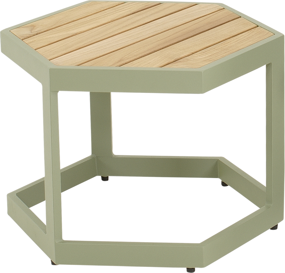 Outdoor Living - Bijzettafeltje Esagono 48x41,5x34cm zachtgroen 