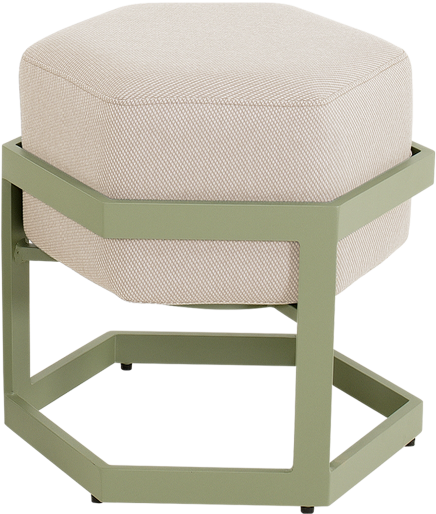 Outdoor Living - Hocker Esagono 48x41,5x47,5cm zachtgroen