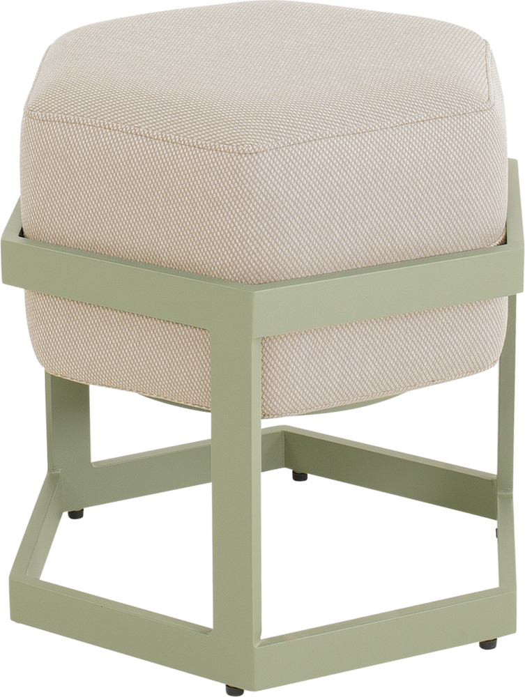 Outdoor Living - Hocker Esagono 48x41,5x47,5cm zachtgroen