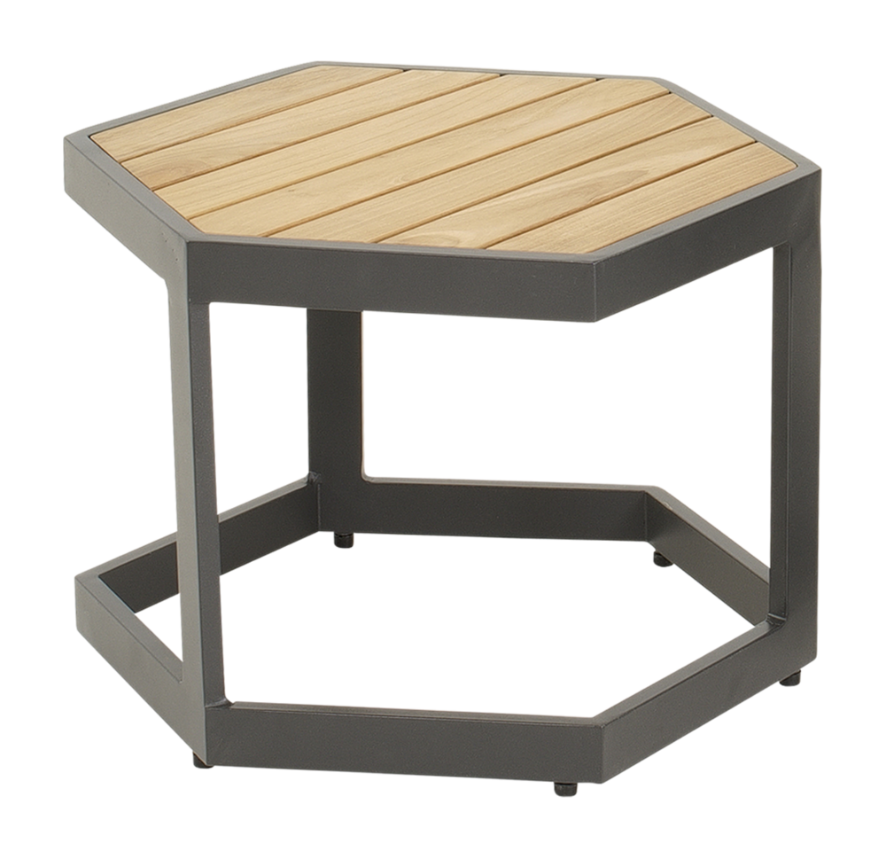 Outdoor Living - Bijzettafeltje Esagono 48x41,5x34cm antraciet