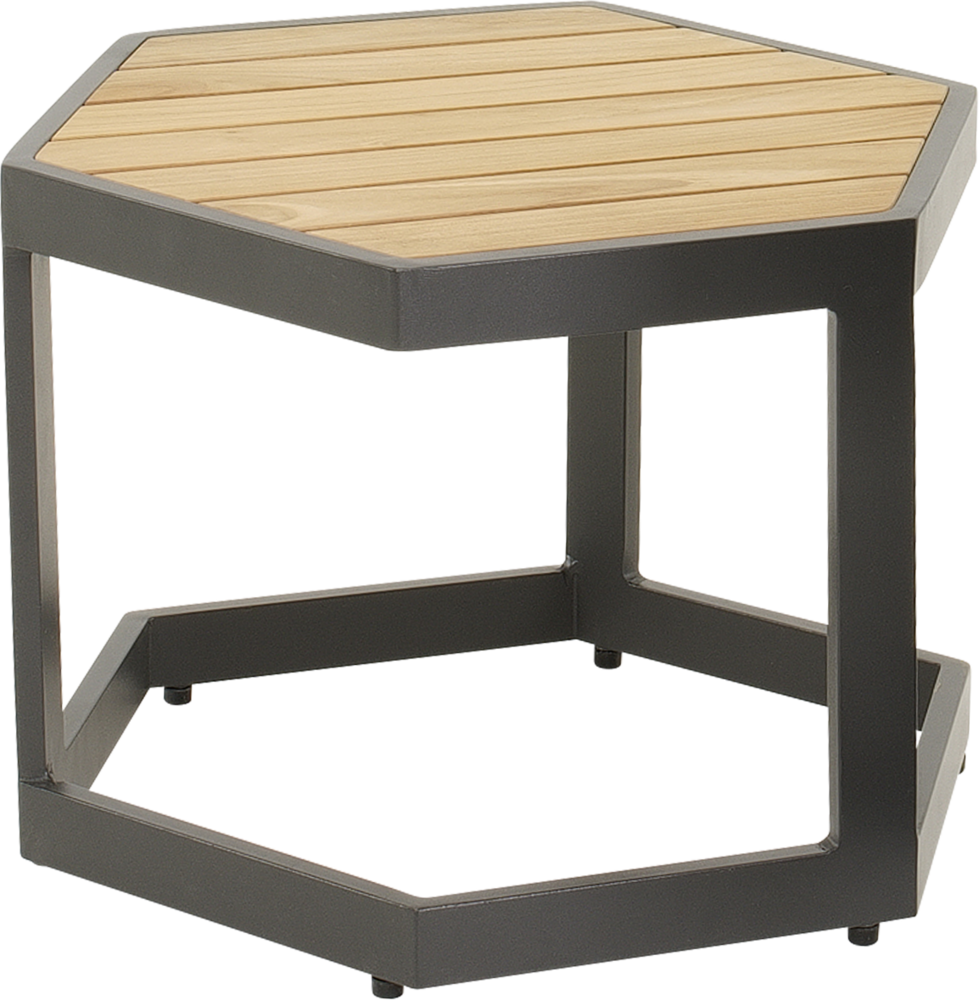 Outdoor Living - Bijzettafeltje Esagono 48x41,5x34cm antraciet
