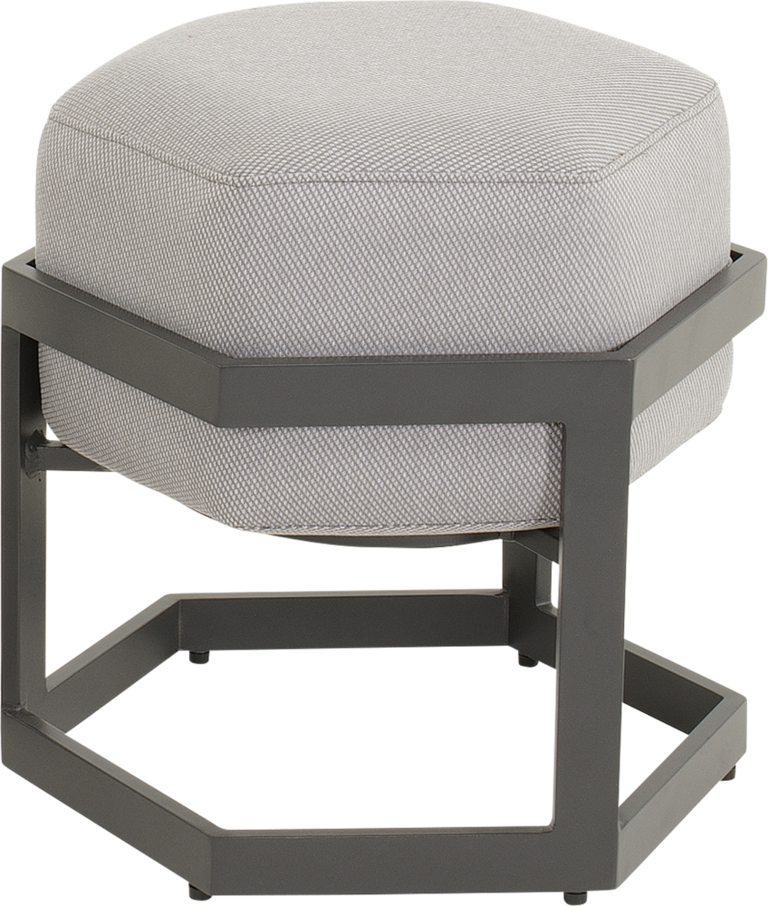 Outdoor Living - Hocker Esagono 48x41,5x47,5cm antraciet