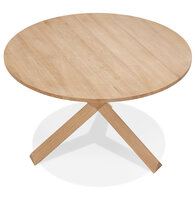Maysun - Design Eettafel - BENTE Massief Eiken &Oslash; 120CM