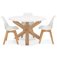 Maysun - Design Eettafel - LIZZIE Wit &Oslash; 120 CM