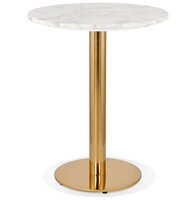 Maysun - Design Bistrotafel - OLIWIA Wit-Goud &Oslash; 60 CM