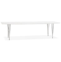 Maysun - Design Eettafel - DIONE Wit-Chroom 170(270)X100 CM