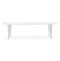 Maysun - Design Eettafel - DIONE Wit-Chroom 170(270)X100 CM