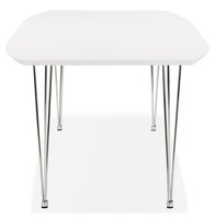 Maysun - Design Eettafel - DIONE Wit-Chroom 170(270)X100 CM