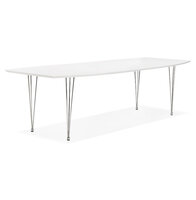 Maysun - Design Eettafel - DIONE Wit-Chroom 170(270)X100 CM
