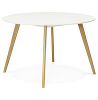 Maysun - Design Eettafel - CAMILA Wit &Oslash; 120 CM