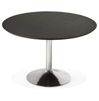 Maysun - Design Eettafel - Zwart-Chroom BO &Oslash; 120 CM