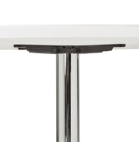 Maysun - Design Eettafel - Wit-Chroom BO &Oslash; 90 CM