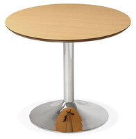Maysun - Design Eettafel - Naturel-Chroom BO &Oslash; 90 CM