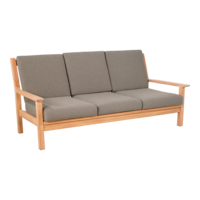 Outdoor Living - Loungebank teak 180cm, incl. kussen
