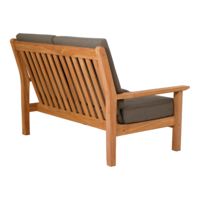 Outdoor Living - Loungebank teak 124cm, incl. kussen