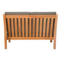 Outdoor Living - Loungebank teak 124cm, incl. kussen