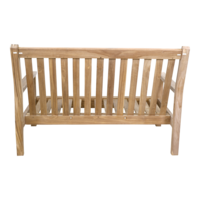 Outdoor Living - Loungebank teak 124cm, incl. kussen