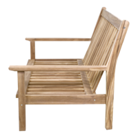 Outdoor Living - Loungebank teak 124cm, incl. kussen