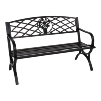 Outdoor Living - Bank Oxford zwart 127cm
