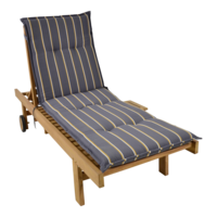 Outdoor Living - Tuinkussen ligbed streep antraciet