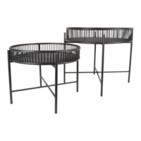 Outdoor Living -Bijzettafel zwart Aiko, S2