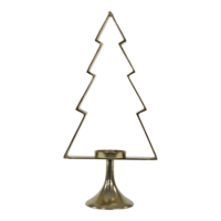 Outdoor Living - Kerstboom Aurum met windlicht alu goud 50cm