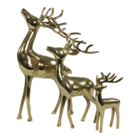 Outdoor Living - Figuur staand Hert alu goud 30x15x48cm