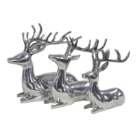 Outdoor Living - Beeld liggend Hert alu 30x18x30cm