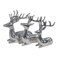 Outdoor Living - Beeld liggend Hert alu 25x10x25cm