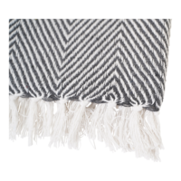 Outdoor Living - Plaid antracietwit, 125x150cm
